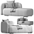 Sleek Storage Chaise Lounge 3D model small image 7