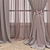 Window Curtains Set with Parquet 3D model small image 2