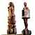 Wooden Statue 3D Model Kit 3D model small image 1