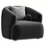 Soft Boucle Accent Chair Sofia 3D model small image 4