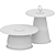 Orlaith White Gold Round Table 3D model small image 3