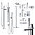 GESSI Eleganza Bathroom Fixture Set 3D model small image 2