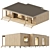 Modern Modular Wood-Look Flat Roof 3D model small image 2