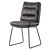 Chic Gray Upholstered Dining Chairs 3D model small image 1