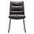 Chic Gray Upholstered Dining Chairs 3D model small image 2