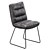 Chic Gray Upholstered Dining Chairs 3D model small image 5