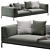 Modern Flexform PERRY UP Sofa 3D model small image 6