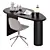  Modern Eclipse Desk in Black 3D model small image 6