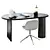  Modern Eclipse Desk in Black 3D model small image 1