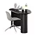  Modern Eclipse Desk in Black 3D model small image 2