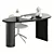  Modern Eclipse Desk in Black 3D model small image 3