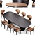 Elegant OLOS Dining Set 3D model small image 3