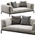 Flexform PERRY UP Modern Sofa 3D model small image 13