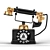 Handmade Vintage Telephone Decor 3D model small image 3