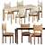 Modern Chic Furniture Set: Paf Paf Chair MC25 & Neva Table 3D model small image 1