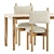 Modern Chic Furniture Set: Paf Paf Chair MC25 & Neva Table 3D model small image 2