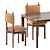 Modern Chic Furniture Set: Paf Paf Chair MC25 & Neva Table 3D model small image 3