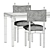 Modern Chic Furniture Set: Paf Paf Chair MC25 & Neva Table 3D model small image 5