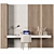 Modern Home Office Desk Set 3D model small image 5