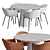 Modern Scandinavian Dining Set 3D model small image 1