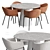 Modern Scandinavian Dining Set 3D model small image 4