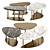 Elegant NINFEA Coffee Tables 3D model small image 1