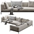 Modern Flexform PERRY UP Sofa 3D model small image 4