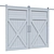  Corrugated Metal and Wood Barn Door 3D model small image 4