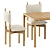 Modern Dining Set: Paf Paf Chair & Kilt Square Table 3D model small image 2