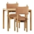 Modern Dining Set: Paf Paf Chair & Kilt Square Table 3D model small image 3