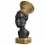 African Girl Bust Decor Sculpture 3D model small image 2