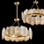 Elegant Marble LED Chandelier 60cm 3D model small image 1