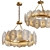 Elegant Marble LED Chandelier 60cm 3D model small image 2