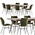  Modern Dining Set Furniture Collection 3D model small image 1