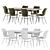  Modern Dining Set Furniture Collection 3D model small image 2