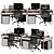 Modern Ikea Office Furniture Set 3D model small image 2