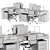 Modern Ikea Office Furniture Set 3D model small image 7