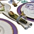 Anna Weatherley Hand-Painted Porcelain Dinnerware 3D model small image 5