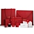 Luxury Cartier Gift Packaging Set 3D model small image 1