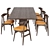 Modern Dolce Dining Table Set 3D model small image 2