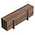  Brutalist Walnut Sideboard with Drawers 3D model small image 5