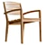 Teak Outdoor Chair, UV-Unwrapped, Real Size 3D model small image 4