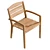 Teak Outdoor Chair, UV-Unwrapped, Real Size 3D model small image 5