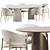 Modern Dining Set Furniture 3D model small image 2