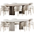 Modern Dining Set Furniture 3D model small image 3