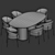 Modern Dining Set Furniture 3D model small image 5