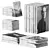 Title: Chic Monochrome Magazine Set 3D model small image 1