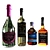 Luxury Whiskey & Cognac Bottles 3D model small image 5