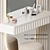 Elegant Vanity Table with Mirror 3D model small image 6