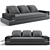 Luxury Living Group Somma Sofa 3D model small image 1